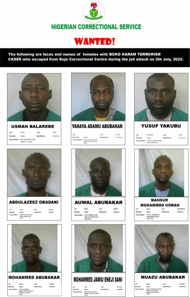Wanted: Identities Of Terrorist Escapees From Kuje Prison Surface 2