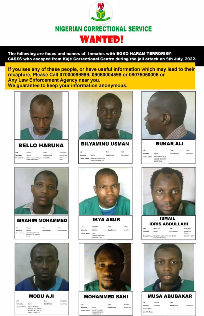 Wanted: Identities Of Terrorist Escapees From Kuje Prison Surface 6
