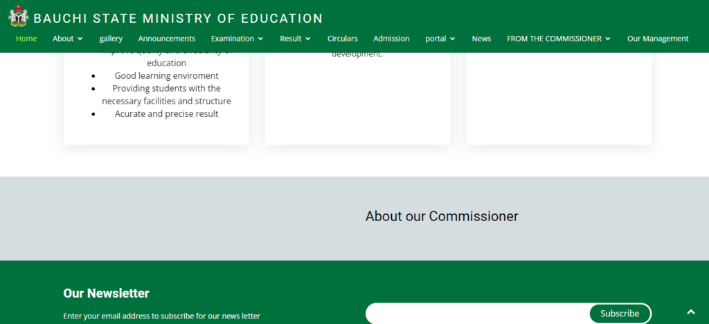 Bauchi Education Ministry Updates Website After WikkiTimes' Story 1